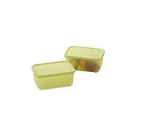 LocknLock Lot de 2 boîtes de conservation hermétiques, empilables et sans BPA, avec couvercle, pour fruits et légumes, passent au micro-ondes, au congélateur et au lave-vaisselle (1,5 l)