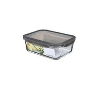 LocknLock OVEN GLASS Boîtes de conservation en verre avec couvercle | 2,0 l | 251 x 189 x 88 mm | Réfrigérateur, congélateur & lave-vaisselle | Verre borosilicate Passe au four jusqu'à 400 °C |