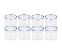 LocknLock Récipients alimentaires ronds de 150 ml avec couvercle - Hermétiques et étanches, passent au micro-ondes et au lave-vaisselle avec couvercles à visser (77 x 58 mm)