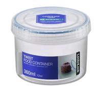 LocknLock Récipients Alimentaires Ronds de 360 ML avec couvercles, hermétiques et étanches, passent au Micro-Ondes et au Lave-Vaisselle avec couvercles à Visser (98 x 74 mm)