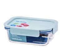 LocknLock The Clear 630 ml Récipient hermétique en verre avec couvercle, sans BPA, hermétique et étanche, passe au four/micro-ondes/congélateur/lave-vaisselle, parfait pour réchauffer et préparer des