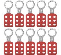 Lockout Tagout Hasp Sécurité Aluminium Isolation Cadenas - Gestion multiple - Cadenas isolé Hasp avec 6 trous - Interlock - 1 pouce de diamètre de la mâchoire intérieure - 10 pièces.