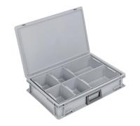 Lockweiler coffret plastique L600xl400xH133 mm PP 1 manche avec 4 boîtes compart.+fermoir c Quantité:1