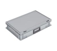 Lockweiler coffret plastique L600xl400xH133 mm PP 1 manche fermoir coulissant gris 24 l Quantité:1