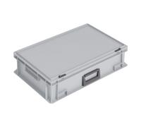 Lockweiler coffret plastique L600xl400xH163 mm PP 1 manche fermoir coulissant gris 33 l Quantité:1