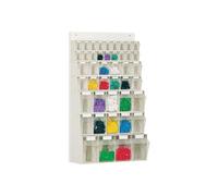 Lockweiler Magasin transparent avec paroi arrière en bois H 960 x L 600 x P 185 mm blanc - 1564413