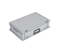Lockweiler Valise en plastique 33l polypropylène avec 1 poignée L600xl400xH163mm gris empilable - PC33-139233110118