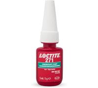 Loctite 271, frein filet résistance forte, frein filet rouge pour blocage et étancheité des fixations filetées, Flacon 5 ml - aspect rouge