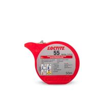 Loctite® 55, Fil d'étanchéité pour plomberie, 24 x 50 m Bobine | Ruban d'étanchéité pour tuyaux, Remplace la filasse et pâte à joint, Solution idéale pour l'étanchéité plomberie, Instantanée