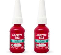 LOCTITE 603 10 ml Flacon - Colle d'assemblage haute performance - Colle forte pour assemblage de pièces cylindriques - LOCTITE pour applications industrielles (Lot de 2)