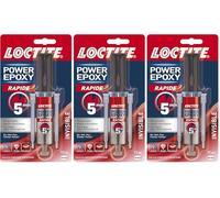 Loctite Colle forte Power Epoxy Rapide 5 Minutes 11 ml, epoxy réajustable, résistante avec seringue auto-mélangeuse, colle résine epoxy Transparent