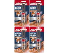 Loctite, Epoxy Express 1 Min Invisible Rapide, Colle Multi-matériaux, seringue 11ml (Lot de 4)