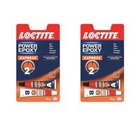Loctite, Epoxy Express 2 Min Invisible Rapide, Colle Multi-matériaux, seringue 11ml (Lot de 2)