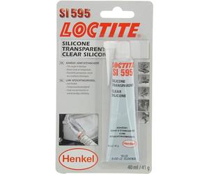 Loctite® SI 595 Silicone acétique transparent, Tube de 40 ml | Mastic silicone RTV monocomposant, Polymérise à l'humidité de l'air, Thixotrope, Joint souple et résistant