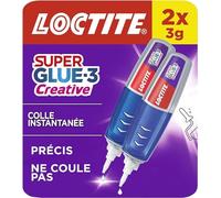 Loctite - Super Glue-3 Creative lot de 2, colle instantanée sous forme de stylo pour applications précises, Gel Superglue, réajustable et ne coulant pas, colle universelle, 2 stylos 3g