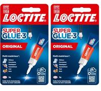 LOCTITE Super Glue-3 Liquide Universelle 3 g (Lot de 2)- Colle Cyanoacrylate Instantanée Multi-Matériaux