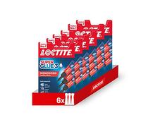 Loctite Super Glue-3 Mini Trio Colle Instantanée 3 x 1 g - Colle Cyanoacrylate Forte pour Plastique, Métal, Céramique & Usage Domestique - Lot de 6