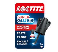 Loctite - Super Glue-3 Pinceau (flacon de 5 g) - Colle forte facile à étaler avec pinceau applicateur - Colle liquide à séchage instantané, transparente multi-matériaux