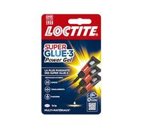 Loctite Super Glue-3 Power Gel Mini Dose, Colle forte en gel, Tube 3x 1g | Colle gel au caoutchouc, Résistant eau, chocs, vibrations, Prise en quelques secondes, Colle transparente multi-matériaux