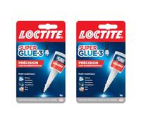 Loctite Super Glue-3 Précision, colle forte pour réparations précises, colle liquide tous matériaux, colle transparente à séchage rapide, flacon 5 g (Lot de 2)