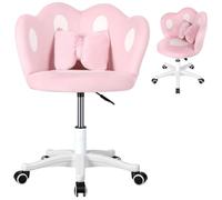 locwanot Chaise de bureau ergonomique réglable en hauteur, pivotante à 360° avec coussin d'arc, siège large en nylon pour garçons et filles, chambre à coucher, salle d'étude, utilisation à domicile