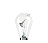 Lodes Blow Tischleuchte, chromé / transparent