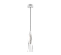 Lodes Cono di Luce Large Pendelleuchte, gris, rosette blanc