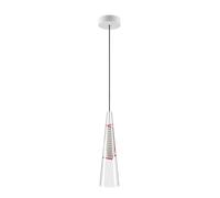Lodes Cono di Luce Large Pendelleuchte, rouge, rosette blanc