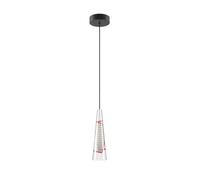 Lodes Cono di Luce Small Pendelleuchte, rouge, rosette noir