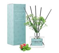 L'odeur Vill Parfum de Maison 200ml avec 6 Bâtonnets diffuseur de Parfum, Reed Diffuseur pour Salle de Bain étagère décoration (Menthe et Fruits)