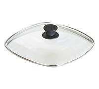 LODGE Couvercle carré en verre trempé (26,7 cm) - Convient aux poêles et poêles carrées en fonte de 26,7 cm