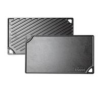 Lodge - Plaque de cuisson en fonte 2 en 1 : Grill et plancha - 42x24cm - Gazinière, four ou barbecue