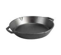 Lodge Poêle à double poignée en fonte de 33,25 cm - Grande poêle pré-enduite pour grill, cuisinière, four et feu de camp - Fabriquée aux États-Unis, compatible avec l'induction, naturellement