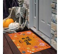 LODMLOER 50 x 80 cm Paillasson Halloween,Citrouille Bonbon Antidérapant Polyester Tapis Porte Entrée Extérieure Exterieur Tapis Caoutchouc Style Dessin Animé Halloween Deco