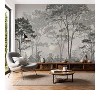 LODMLOER Papier Peint Panoramique Intissé Paysage Forestier 350x256cm Papier Peint Photo,Forêt Arbres Vintage Fresque Murale Affiche Géante Pour Salon Chambre Chambre D'Enfant Décoration Murale