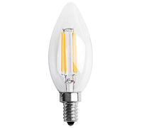 Lodokdre Dimmable E12 4W COB Bougie Filament LED Ampoule Lampe 10X3.5Cm