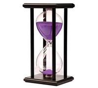 Lodunsyr 45 Minutes Sablier Minuteur Horloge de Minuterie de Sable 45 Minutes Cadre en Bois Sandglass Timer Accueil Décoration Bureau Ornement Minuterie de Cuisine Hourglass Timer Violet
