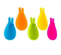 LOEFLIFA Accessoire De Thé En Silicone 5 Pièces Support Antidérapant Forme Lapin Pour Sachets De Thé Et Cuillères Usage Domestique Et Réceptions