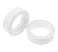 LOEFLIFA Ruban d'Avertissement Blanc 30 Mm X 33 M, 2 Rouleaux en PVC Adhésif pour Marquage de Terrain de Sport, Zone de Travail et Couloir Métropolitain, Bande de Signalisation Polyvalente