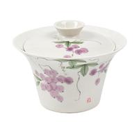 loeusjfnr Tasse à thé en Céramique Bol couvert Ercai peint à la main en forme de raisin, service thé Kung Fu simple, tasse céramique for maison Tasses à Thé