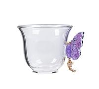 loeusjfnr Tasse à thé en Céramique Petite tasse à thé en verre papillon frais, résistante la chaleur for maison, d'hôte Tasses à Thé