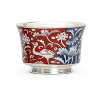 loeusjfnr Tasse à thé en Céramique Tasse à thé en céramique argentée dorée bleue et blanche, tasse individuelle, d'hôte, personnelle dédiée, Kung Fu Tasses à Thé