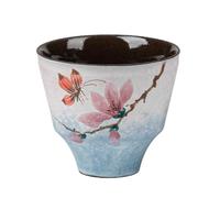 loeusjfnr Tasse à thé en Céramique Tasse à thé en céramique peinte la main forme de magnolia Master Cup, tasse for maison Tasses à Thé