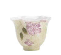 loeusjfnr Tasse à thé en Céramique Tasse à thé en céramique peinte la main sous glaçure, décor hortensia, tasse hôtesse col fleuri, service Tasses à Thé