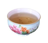 loeusjfnr Tasse à thé en Céramique Tasse à thé Kung Fu en céramique peinte la main avec pivoine bleu pastel Tasses à Thé