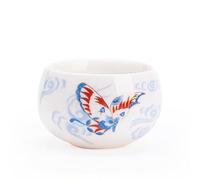 loeusjfnr Tasse à thé en Céramique Tasse à thé Papillon Rêve Pastel, Arhat, Maître, exquise, Service en céramique, Kung Fu bleu et blanc Tasses à Thé