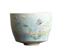 loeusjfnr Tasse à thé en Céramique Tasse de maître en céramique d'orchidée Wenxin peinte à la main, tasse thé spéciale personnelle for femmes, petite exquise, cadeau dégustation, unique