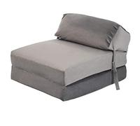 Loft 25 Chaise Pliante Z-Fold Confortable | Canapé-lit Futon léger | Matériau en Velours Doux | Matelas Zbed de Conception Ergonomique (Ardoise)