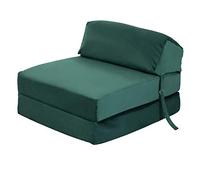 Loft 25 Chaise Pliante Z-Fold Confortable | Canapé-lit Futon léger | Matériau en Velours Doux | Matelas Zbed de Conception Ergonomique (Forêt)