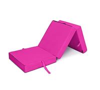 Loft 25 Lit en Z Pliable et imperméable | Matelas cubique avec Fermeture et poignée de Transport | Futon pour invités dans Le Salon de la Chambre à Coucher | Chaise Confortable (Rose)